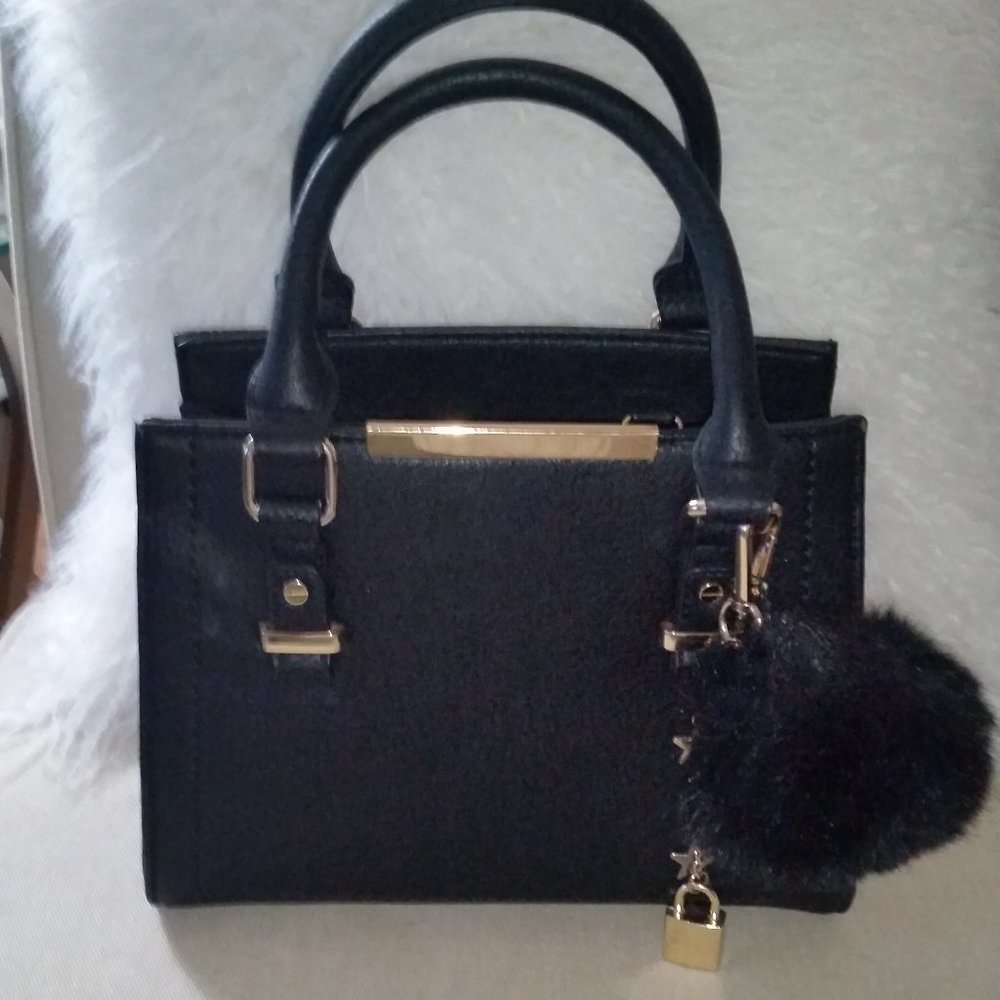 Call it Spring black handbag with gold hardware EUC